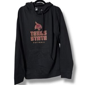 Texas State University Bobcats large pullover black softball hoodie WILLIAMS #13